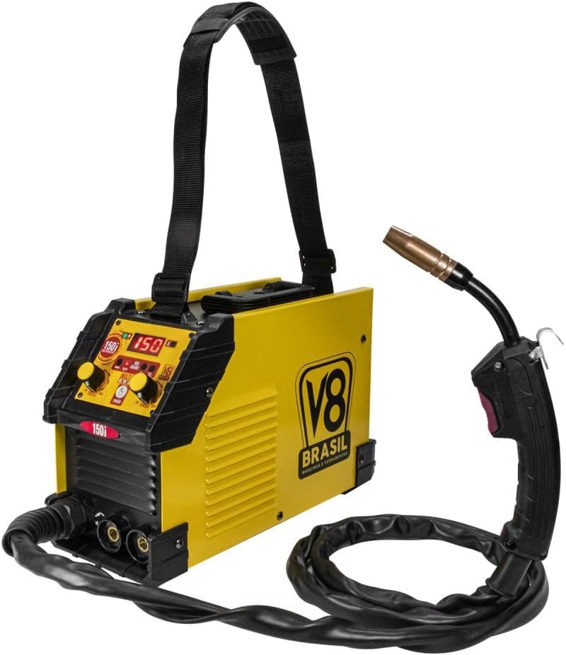 10 - Inversora de solda Multiprocesso 150i para Eletrodo revestido Tig e Mig,150i 220V - V8 Brasil