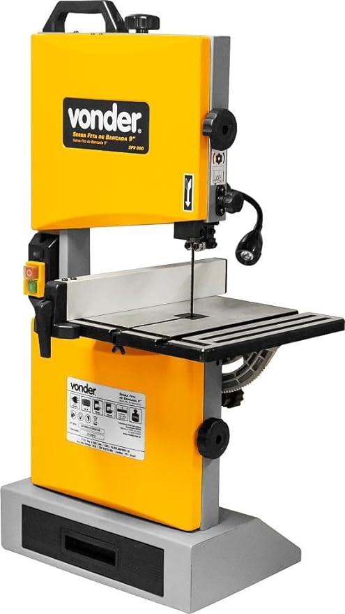 10 - Serra Fita De Bancada 9", Sfv 090, 220 V Ideal para cortes precisos em madeira - Vonder