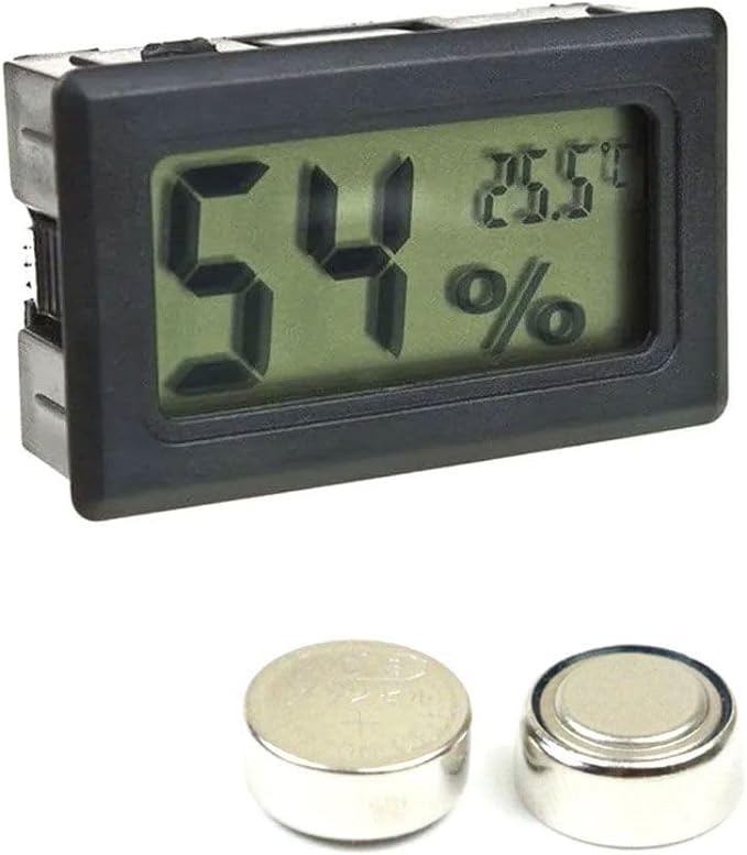 2 - Mini Termômetro - Higrômetro Digital/Mede Temperatura e Umidade c/ Baterias - CDR