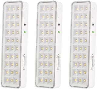 3 - Kit 3 Lâmpada Luminária De Emergência 30 Leds Super Slim Bivolt - Segurimax