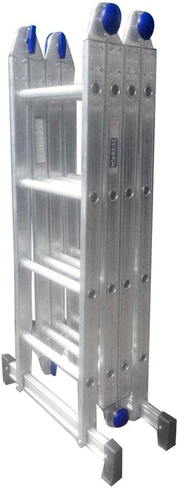 4 - Escada Articulada Alumínio 4x4 com 16 Degraus  - Real Escadas