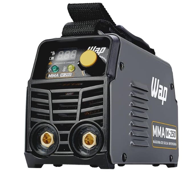 4 - Máquina de Solda Inversora MMA W250 com Display Digital e Função VRD, Portátil, Solda Eletrodos de até 4mm 220V – Wap