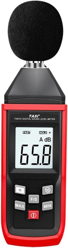4 - Medição de Ruído com Decibelímetro Medição de Ruído de 30 DB a 130 DB - NC