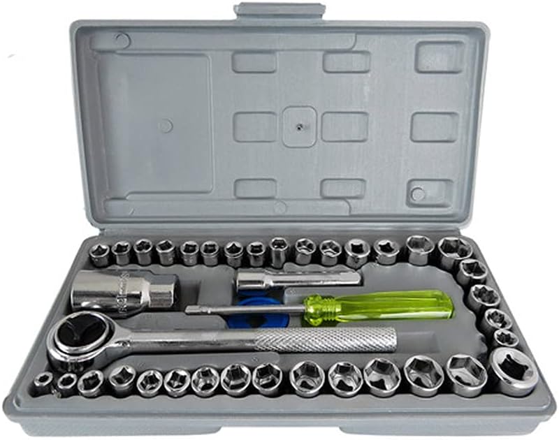 4 – Kit Chave Catraca Reversível Jogo Profissional de Soquetes 40 Peças - Casas Almeidas