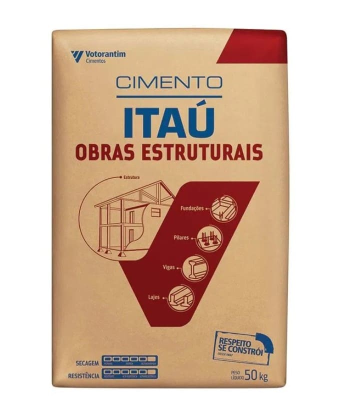 5 - Cimento Ensacado Obras Estruturais 50Kg Itaú - Votorantim
