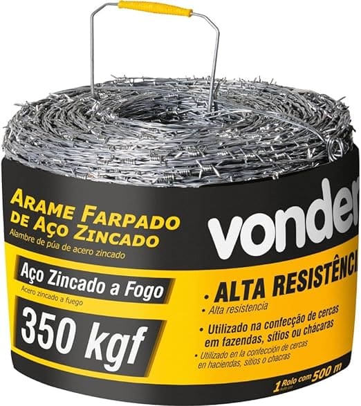 6 - Arame Farpado 250kgf 500 metros - Vonder