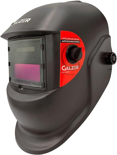 6 - Máscara De Solda com Escurecimento Automático e com Regulagem - Galzer