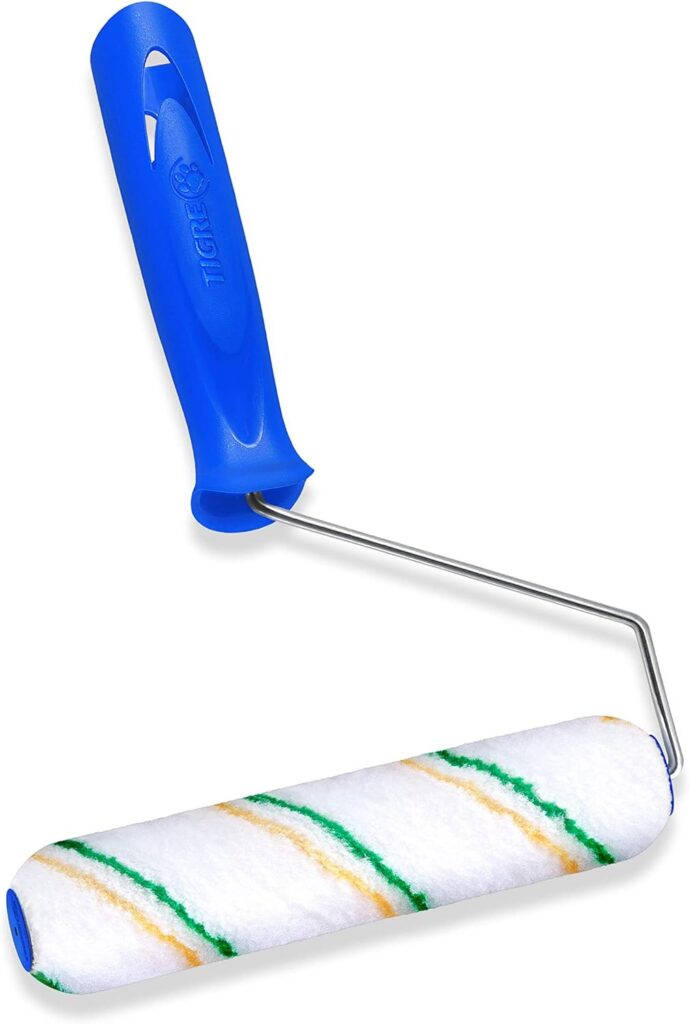 7 - Rolo lã Sintética Antirrespingo com Suporte, 61375150, Branco, 15cm – Tigre