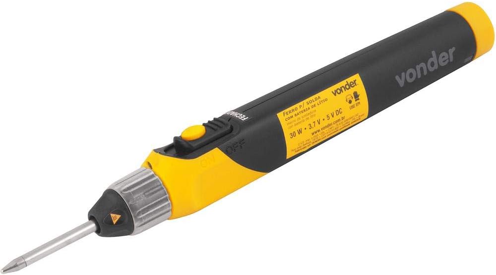 8 - Ferro Para Solda Com Bateria De Lítio, Cabo Usb – Vonder