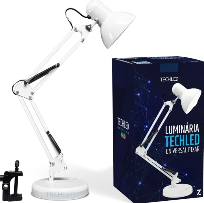 8 - Luminária de Mesa Articulada - Techled