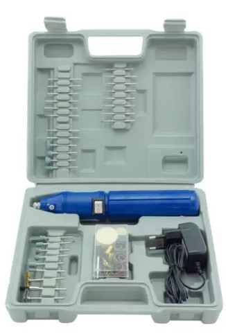 8 - Micro Retifíca Kit Com 62 Peças Retifica Elétrica Kit Com 62 Peças Retifica Elétrica Azul Maleta Cinza – Western