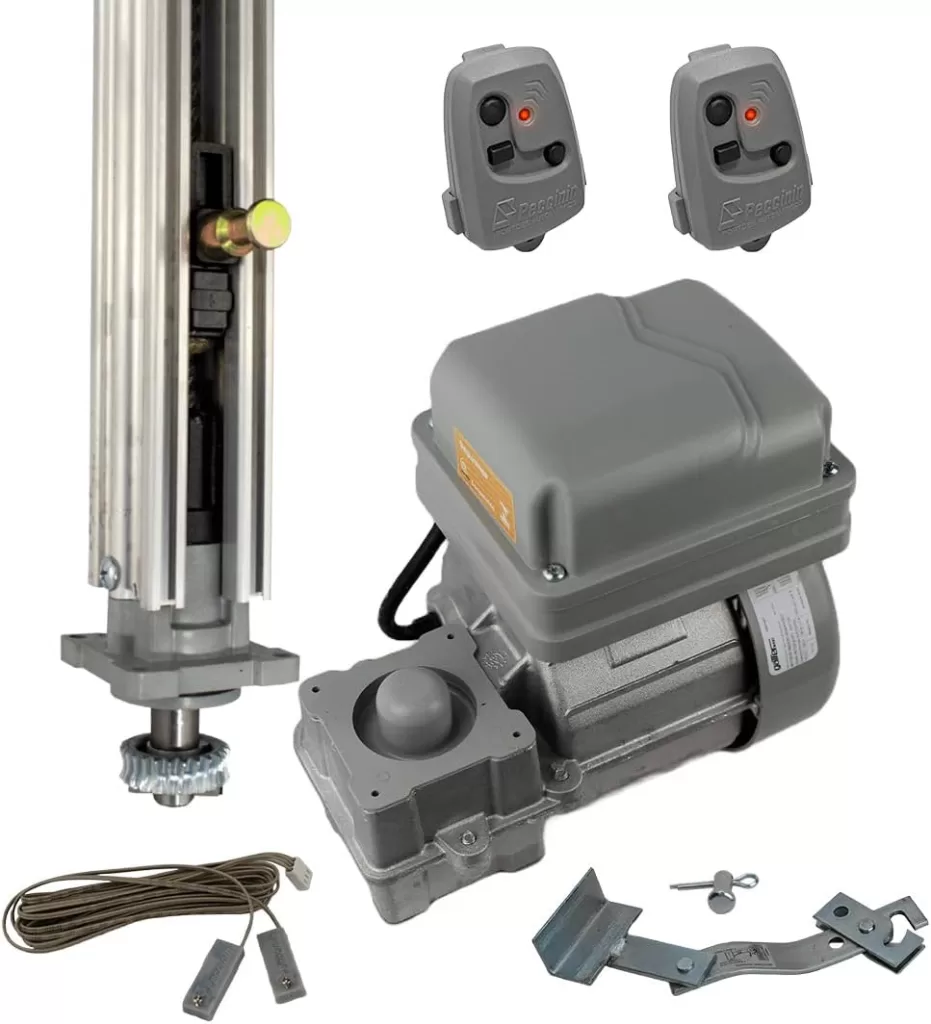 1 - Kit Motor Portão Basculante Gatter 220v Nice 1,40m - Peccinin