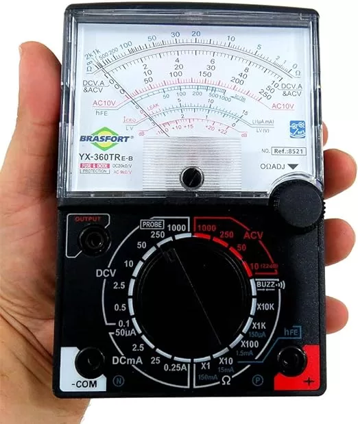 5 - Multimetro Analogico Profissional Com Sinal Sonoro Completo - Brasfort