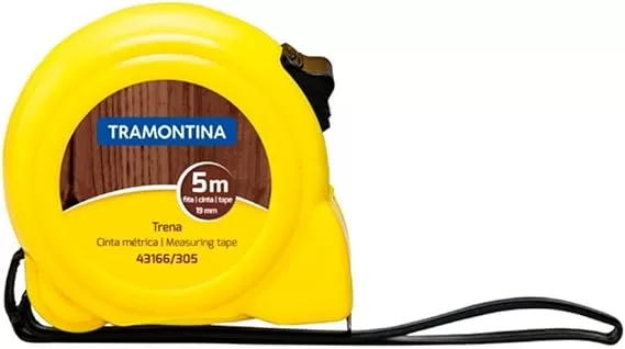 6 - Trena Com Fita em Aço e Trava 19Mm com 5 Metros - Tramontina