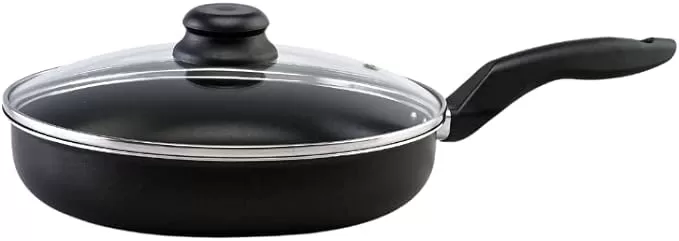 2 - Frigideira Antiaderente Com Tampa de Vidro - Alumi-Aço