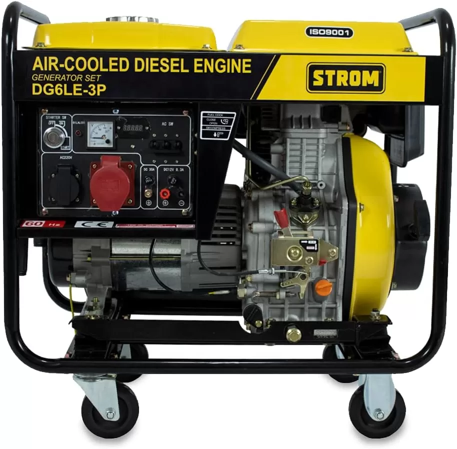 2 - Gerador de Energia a Diesel 5KW, Silencioso DG6LN-3P Trifásico 220/380v– STROM
