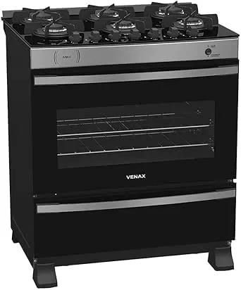 7 - Fogão de 6 bocas Maxi Vitreo - Venax