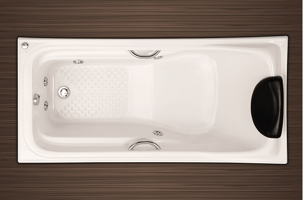 1 - Banheira Bali Branco com Hidromassagem 130X080 - Aquaplas