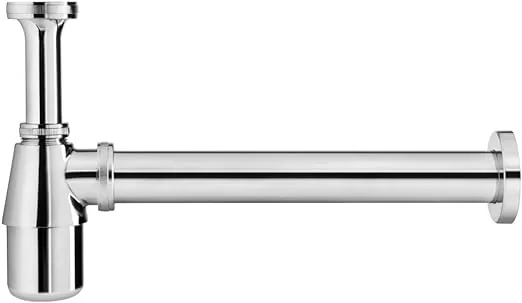 10 - Sifão para Cozinha Entrada G1.1/2" Saída Tubo 38 Cromado - Docol