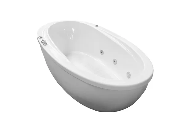 5 - Banheira Oval de Hidromassagem Avant 180x96cm Branca - Ouro Fino