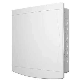 6 - Quadro de Distribuição Embutir Para 18/24 Disjuntores Sem Barramento Porta Branca - Tigre