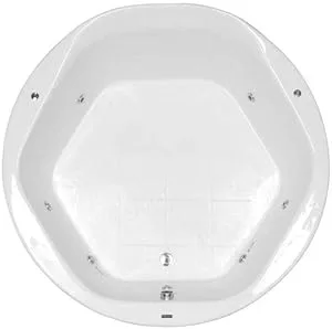 8 - Banheira Hidromassagem Hexa Super Luxo 180cmx180mx50cm 06 Jatos Branco Gel-coat P1 com Aquecedor 220v - Astra