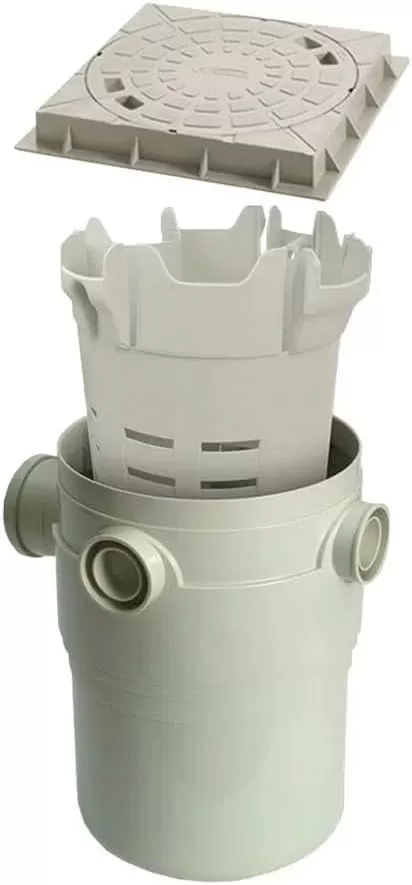 8 - Caixa De Gordura Pvc Com Tampa, Porta Tampa E Cesto - Amanco