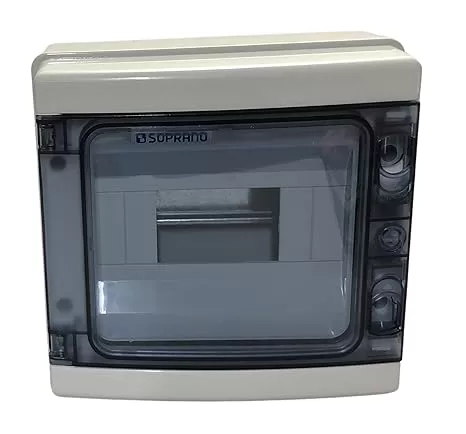 8 - Quadro Distribuição Sobrepor 8 mini disjuntor IP-65 - Soprano